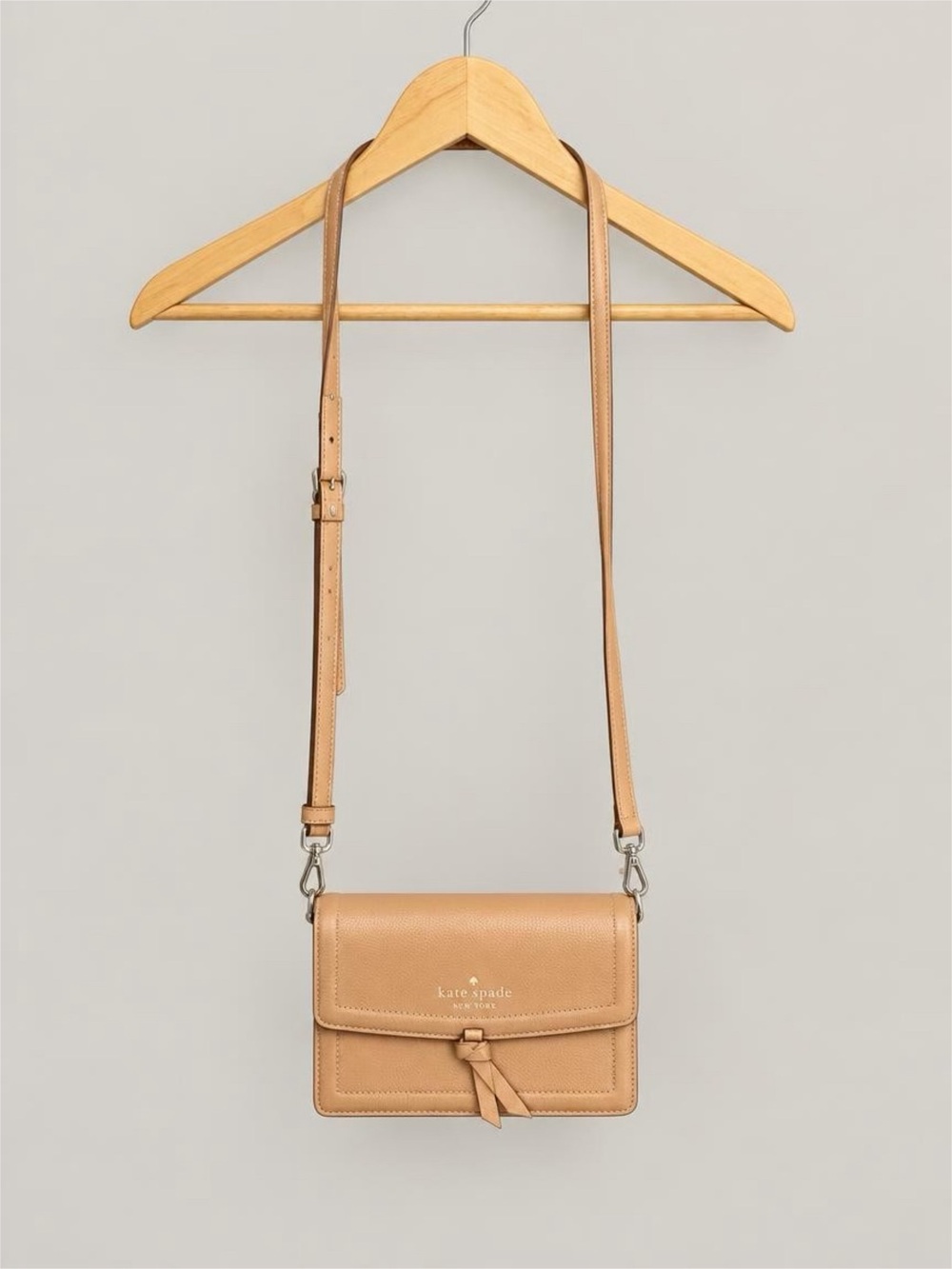 Kate Spade Knott Mini Pebbled Leather Tan Crossbody Bag